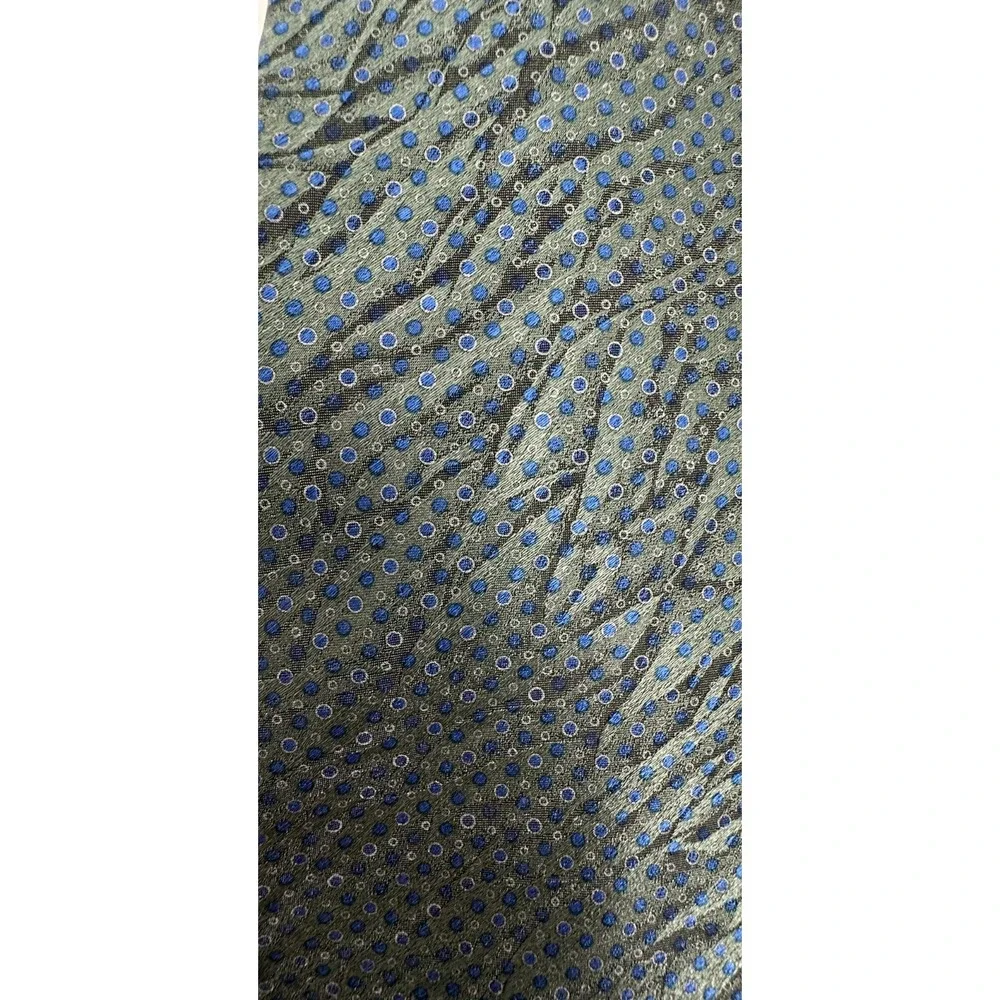 Stafford Men's Designer Teal Geometric Dot Novelty Neck Tie 100% Silk Italy